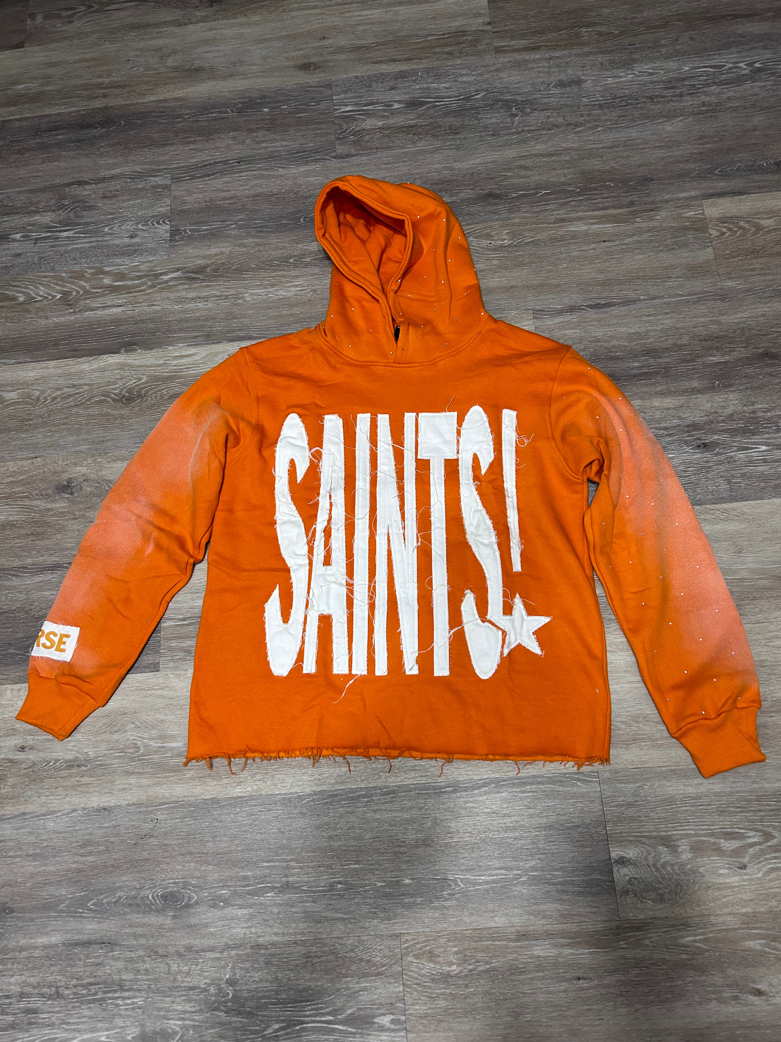 Kursed Profit “SAINTS” cropped hoodies