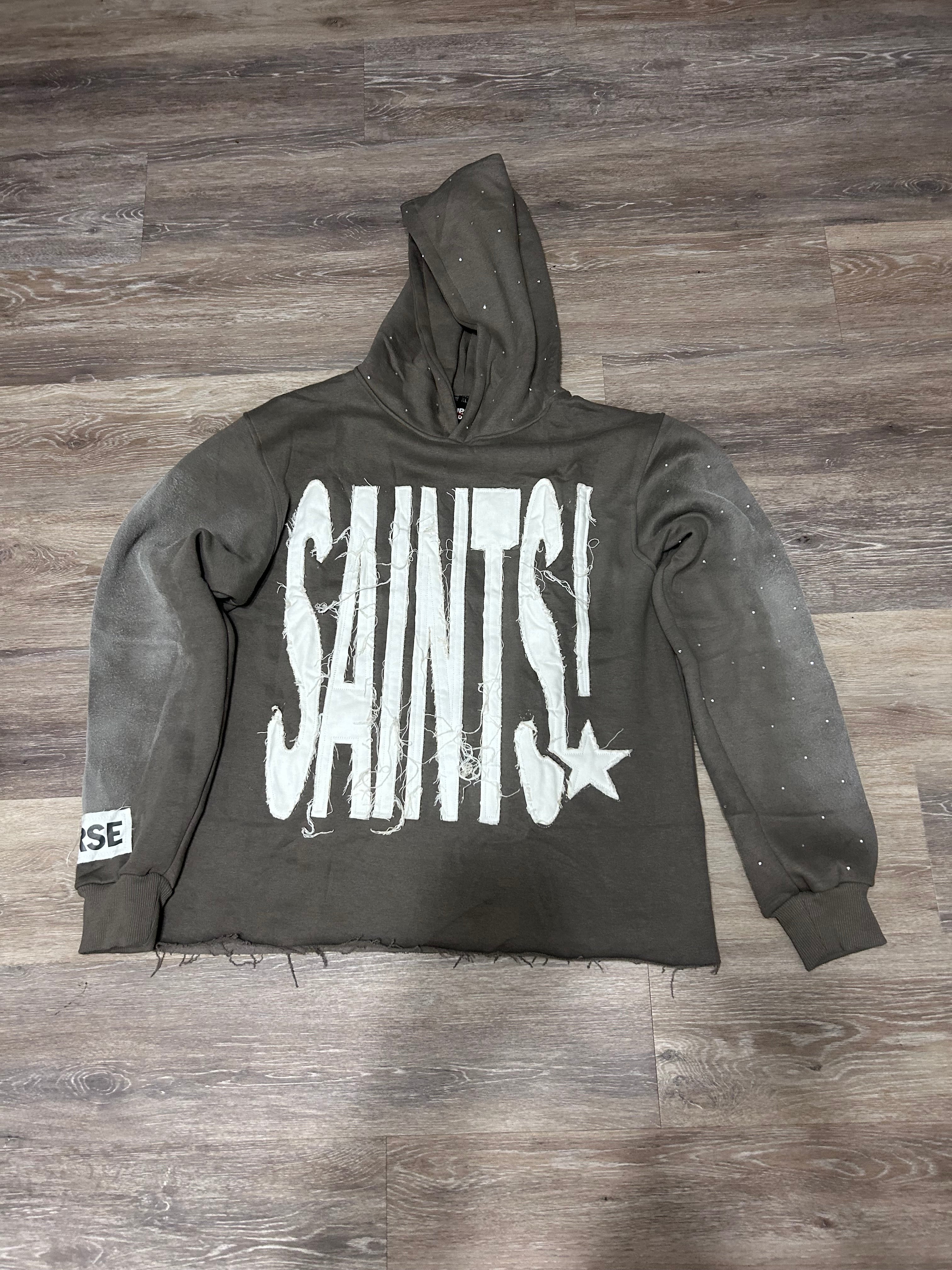 Kursed Profit “SAINTS” cropped hoodies